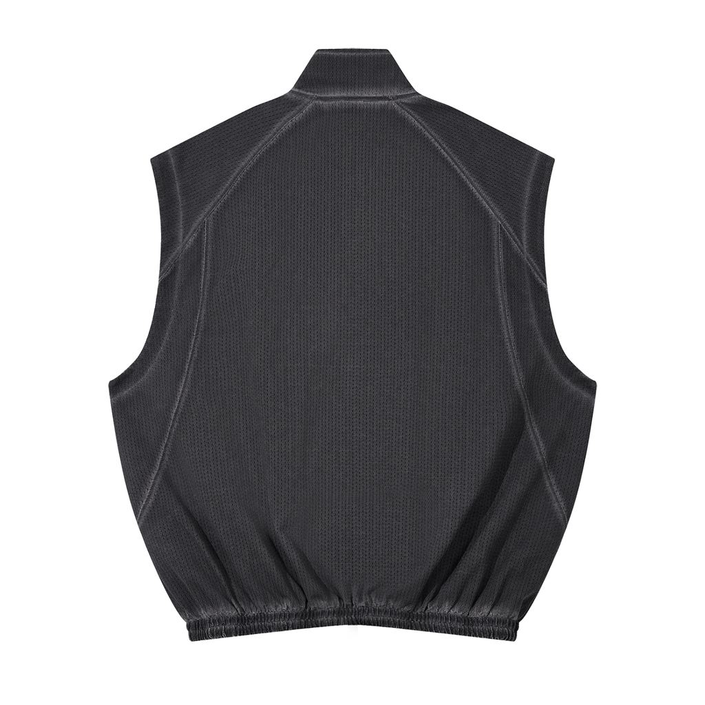 UBG Vintage Wash Mesh Full-Zip Vest