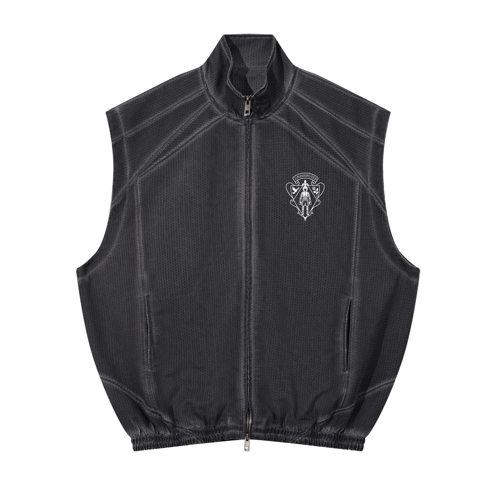 UBG Vintage Wash Mesh Full-Zip Vest